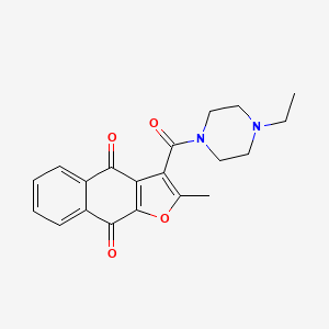 molecular formula C20H20N2O4 B2699512 3-[(4-Ethylpiperazin-1-yl)carbonyl]-2-methylnaphtho[2,3-b]furan-4,9-dione CAS No. 690640-83-6