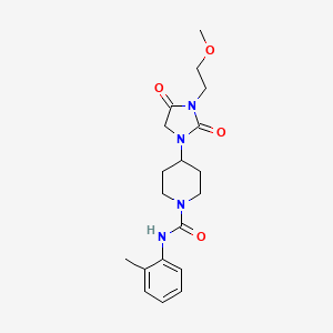 4-(3-(2-methoxyethyl)-2,4-dioxoimidazolidin-1-yl)-N-(o-tolyl)piperidine-1-carboxamide