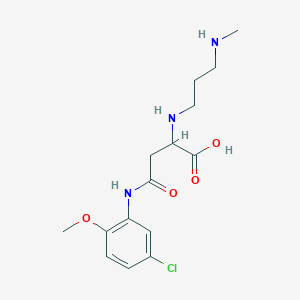 4-(5-Chloro-2-methoxyanilino)-2-[3-(methylamino)propylamino]-4-oxobutanoic acid