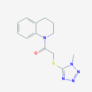 molecular formula C13H15N5OS B269952 1-(3,4-Dihydro-2H-quinolin-1-yl)-2-(1-methyl-1H-tetrazol-5-ylsulfanyl)-ethanone 