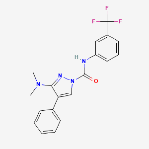 3-(dimethylamino)-4-phenyl-N-[3-(trifluoromethyl)phenyl]-1H-pyrazole-1-carboxamide