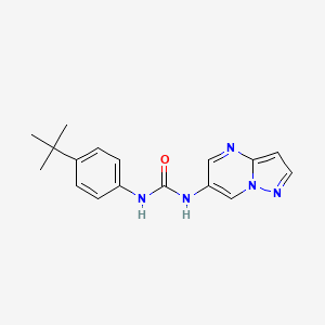 molecular formula C17H19N5O B2699523 1-(4-(Tert-butyl)phenyl)-3-(pyrazolo[1,5-a]pyrimidin-6-yl)urea CAS No. 2034504-73-7