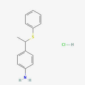 4-[1-(Phenylsulfanyl)ethyl]aniline hydrochloride