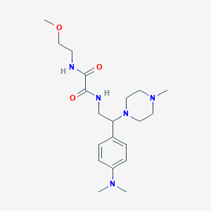 molecular formula C20H33N5O3 B2699534 N1-(2-(4-(dimethylamino)phenyl)-2-(4-methylpiperazin-1-yl)ethyl)-N2-(2-methoxyethyl)oxalamide CAS No. 922982-21-6
