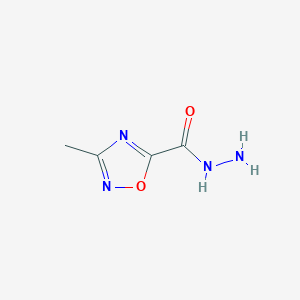 molecular formula C4H6N4O2 B2699537 3-Methyl-1,2,4-oxadiazole-5-carbohydrazide CAS No. 40019-29-2