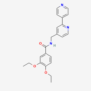 molecular formula C22H23N3O3 B2699539 N-([2,4'-bipyridin]-4-ylmethyl)-3,4-diethoxybenzamide CAS No. 2034395-07-6