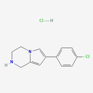 7-(4-Chlorophenyl)-1,2,3,4-tetrahydropyrrolo[1,2-a]pyrazine;hydrochloride