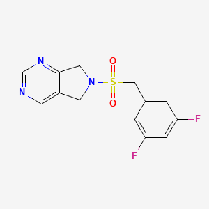 molecular formula C13H11F2N3O2S B2699564 6-((3,5-difluorobenzyl)sulfonyl)-6,7-dihydro-5H-pyrrolo[3,4-d]pyrimidine CAS No. 1704515-60-5