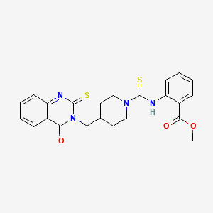 Methyl 2-({4-[(4-oxo-2-sulfanylidene-1,2,3,4-tetrahydroquinazolin-3-yl)methyl]piperidine-1-carbothioyl}amino)benzoate