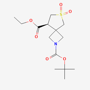 molecular formula C14H23NO6S B2699579 2-O-Tert-butyl 8-O-ethyl (8S)-6,6-dioxo-6lambda6-thia-2-azaspiro[3.4]octane-2,8-dicarboxylate CAS No. 1453315-58-6