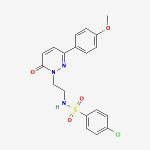 4-chloro-N-(2-(3-(4-methoxyphenyl)-6-oxopyridazin-1(6H)-yl)ethyl)benzenesulfonamide