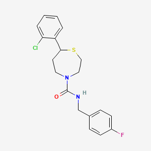 7-(2-chlorophenyl)-N-(4-fluorobenzyl)-1,4-thiazepane-4-carboxamide