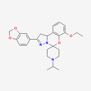 2'-(1,3-Benzodioxol-5-yl)-7'-ethoxy-1-isopropyl-1',10b'-dihydrospiro[piperidine-4,5'-pyrazolo[1,5-c][1,3]benzoxazine]