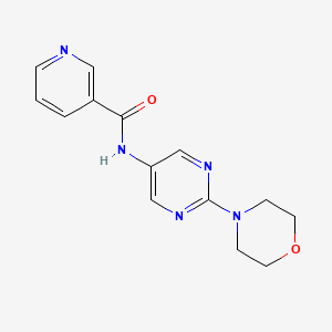molecular formula C14H15N5O2 B2699589 N-(2-morpholinopyrimidin-5-yl)nicotinamide CAS No. 1396785-62-8