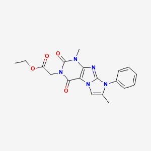Ethyl 2-(4,7-dimethyl-1,3-dioxo-6-phenylpurino[7,8-a]imidazol-2-yl)acetate