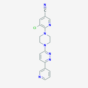 5-Chloro-6-[4-(6-pyridin-3-ylpyridazin-3-yl)piperazin-1-yl]pyridine-3-carbonitrile
