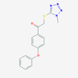 molecular formula C16H14N4O2S B269960 2-[(1-methyl-1H-tetraazol-5-yl)sulfanyl]-1-(4-phenoxyphenyl)ethanone 