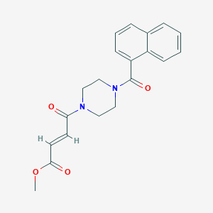 molecular formula C20H20N2O4 B2699623 Methyl (E)-4-[4-(naphthalene-1-carbonyl)piperazin-1-yl]-4-oxobut-2-enoate CAS No. 2411322-95-5