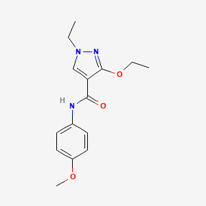 molecular formula C15H19N3O3 B2699624 3-ethoxy-1-ethyl-N-(4-methoxyphenyl)-1H-pyrazole-4-carboxamide CAS No. 1014028-20-6