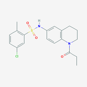 5-chloro-2-methyl-N-(1-propanoyl-1,2,3,4-tetrahydroquinolin-6-yl)benzene-1-sulfonamide