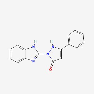 molecular formula C16H12N4O B2699629 1-(1H-benzimidazol-2-yl)-3-phenyl-1H-pyrazol-5-ol CAS No. 516455-58-6