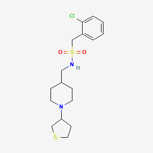 molecular formula C17H25ClN2O2S2 B2699634 1-(2-chlorophenyl)-N-((1-(tetrahydrothiophen-3-yl)piperidin-4-yl)methyl)methanesulfonamide CAS No. 2034477-30-8
