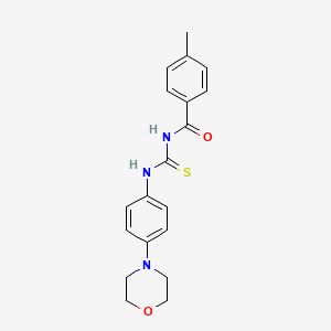 4-methyl-N-((4-morpholinophenyl)carbamothioyl)benzamide