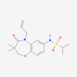 N-(5-allyl-3,3-dimethyl-4-oxo-2,3,4,5-tetrahydrobenzo[b][1,4]oxazepin-7-yl)propane-2-sulfonamide