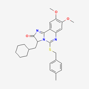 3-(cyclohexylmethyl)-8,9-dimethoxy-5-[(4-methylbenzyl)sulfanyl]imidazo[1,2-c]quinazolin-2(3H)-one