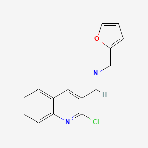 1-(2-chloroquinolin-3-yl)-N-(furan-2-ylmethyl)methanimine