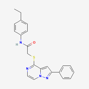 N-(4-ethylphenyl)-2-[(2-phenylpyrazolo[1,5-a]pyrazin-4-yl)thio]acetamide