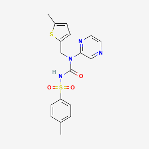2-{({[(4-Methylphenyl)sulfonyl]amino}carbonyl)[(5-methyl-2-thienyl)methyl]amino}pyrazine