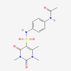 N-[4-[(1,3,4-trimethyl-2,6-dioxopyrimidin-5-yl)sulfonylamino]phenyl]acetamide
