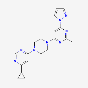 4-[4-(6-Cyclopropylpyrimidin-4-yl)piperazin-1-yl]-2-methyl-6-pyrazol-1-ylpyrimidine