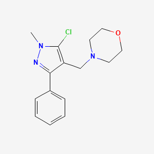 4-[(5-chloro-1-methyl-3-phenyl-1H-pyrazol-4-yl)methyl]morpholine
