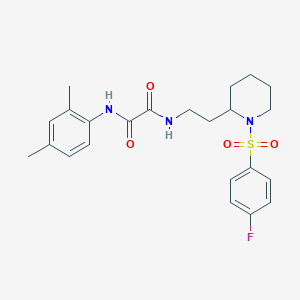 N1-(2,4-dimethylphenyl)-N2-(2-(1-((4-fluorophenyl)sulfonyl)piperidin-2-yl)ethyl)oxalamide