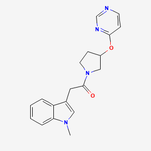 2-(1-methyl-1H-indol-3-yl)-1-(3-(pyrimidin-4-yloxy)pyrrolidin-1-yl)ethanone