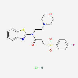 N-(benzo[d]thiazol-2-yl)-3-((4-fluorophenyl)sulfonyl)-N-(2-morpholinoethyl)propanamide hydrochloride