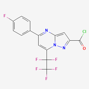 5-(4-Fluorophenyl)-7-(pentafluoroethyl)pyrazolo[1,5-a]pyrimidine-2-carbonyl chloride