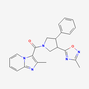 (3-(3-Methyl-1,2,4-oxadiazol-5-yl)-4-phenylpyrrolidin-1-yl)(2-methylimidazo[1,2-a]pyridin-3-yl)methanone