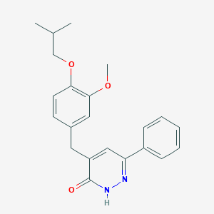 molecular formula C22H24N2O3 B2699705 4-(4-isobutoxy-3-methoxybenzyl)-6-phenyl-3(2H)-pyridazinone CAS No. 1435980-69-0