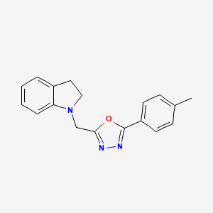 2-(Indolin-1-ylmethyl)-5-(p-tolyl)-1,3,4-oxadiazole
