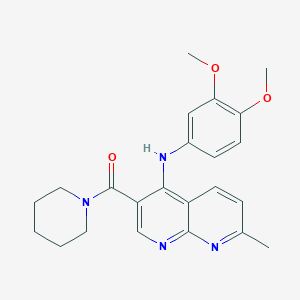 N-(3,4-dimethoxyphenyl)-7-methyl-3-(piperidin-1-ylcarbonyl)-1,8-naphthyridin-4-amine