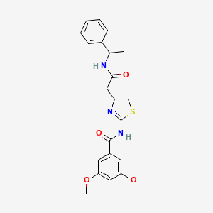 3,5-dimethoxy-N-(4-(2-oxo-2-((1-phenylethyl)amino)ethyl)thiazol-2-yl)benzamide
