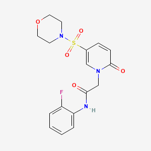 molecular formula C17H18FN3O5S B2699716 N-(2-fluorophenyl)-2-[5-(morpholin-4-ylsulfonyl)-2-oxopyridin-1(2H)-yl]acetamide CAS No. 1251690-72-8