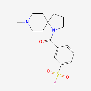 molecular formula C16H21FN2O3S B2699718 3-(8-Methyl-1,8-diazaspiro[4.5]decane-1-carbonyl)benzenesulfonyl fluoride CAS No. 2249591-05-5