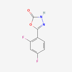 molecular formula C8H4F2N2O2 B2699722 5-(2,4-Difluorophenyl)-1,3,4-oxadiazol-2-ol CAS No. 1341663-05-5