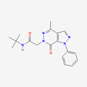 molecular formula C18H21N5O2 B2699737 N-(tert-butyl)-2-(4-methyl-7-oxo-1-phenyl-1H-pyrazolo[3,4-d]pyridazin-6(7H)-yl)acetamide CAS No. 955781-76-7