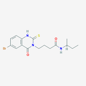 molecular formula C16H20BrN3O2S B2699743 4-(6-bromo-4-oxo-2-thioxo-1,2-dihydroquinazolin-3(4H)-yl)-N-(sec-butyl)butanamide CAS No. 422287-70-5