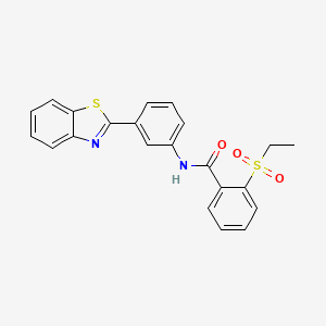 N-(3-(benzo[d]thiazol-2-yl)phenyl)-2-(ethylsulfonyl)benzamide